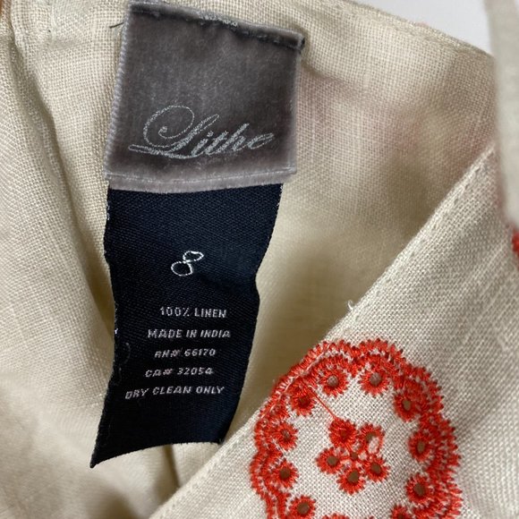 Anthropologie Lithe Linen Sandalwood Blouse Beige - Picture 10 of 11